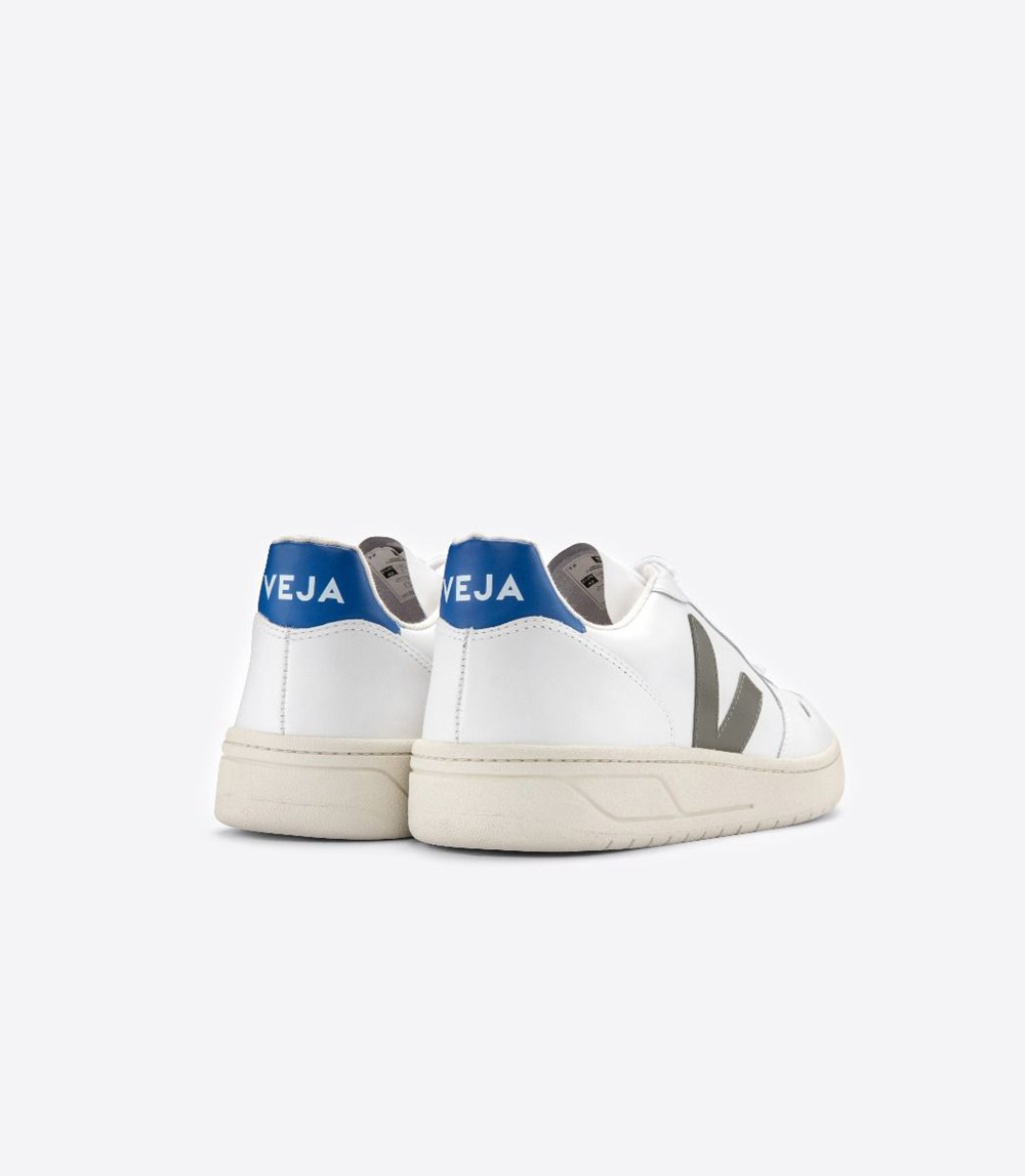 Veja Sneakers Mens - V-10 Leather - White - 0243PEDQK